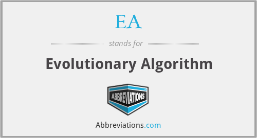 What does evolutionary algorithm stand for?
